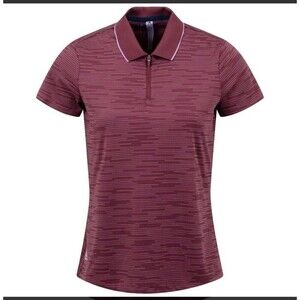 ADIDAS Novelty Polo Shirt‎ Size Small Quiet Crimson NEW Golf Short Sleeve Active
